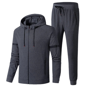 Ensemble de survêtement unisexe en coton de haute qualité, survêtement en coton 100%, jogging avec capuche et pantalon pour homme, survêtement décontracté - Product Image 1