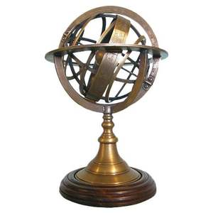 Armillary ทองเหลืองที่ได้รับแรงบันดาลใจจากมรดกทางทะเลที่มีทรงกลมวงแหวนและเข็มทิศที่เน้นสำหรับสำนักงานการศึกษาหรือบ้านชายฝั่งทะเล - Product Image 2