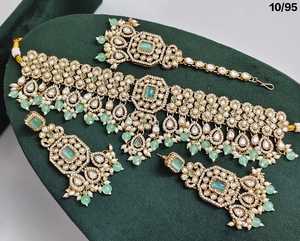 สร้อยคอชุบทองแบบโบราณพร้อมจี้ห้อยคอต่างหูและชุดเครื่องประดับงานแต่งแบบดั้งเดิมสำหรับผู้หญิง - Product Image 5