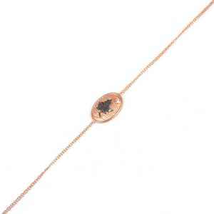 สร้อยข้อมือเงินแท้ 925 ลายใบไม้ สีชมพู สร้อยข้อมือแฟชั่น - Product Image 6