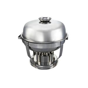 จานร้อนโลหะสแตนเลสสตีลรูปทรงโค้งมนและขาตั้งเตา - Product Image 3