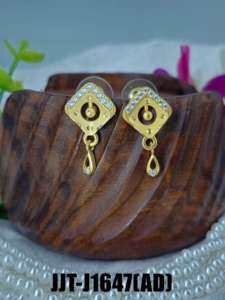 Alta calidad AD Tops aleación blanco 0.765 gramos par ligero uso diario joyería de moda al por mayor proveedor en línea - Product Image 4