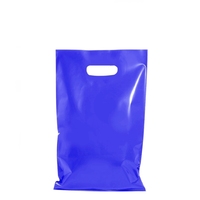 Sacs de courses en plastique personnalisés avec poignée découpée, sacs de transport colorés pour boutiques et commerces de détail