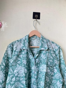 Conjunto de Pijama de Algodón Hecho a Mano con Estampado Floral, Ropa de Dormir, Camisa y Pantalón, Conjunto de Pijama para Damas de Honor, Ropa de Verano - Product Image 6