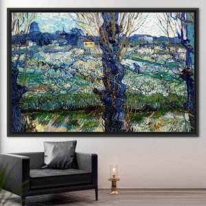 Toile imprimée décorative : Vue sur Arles de Vincent Van Gogh, 1P : encadrée noire - Product Image 1