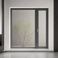 Sistema de Ventanas Abatibles de Aluminio Moderno HUACAI, Ventana con Marco a Prueba de Viento y Triple Acristalamiento para Uso Residencial y Comercial de Alta Gama