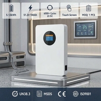 Tianon 5kWh pour batterie 25.6V 200Ah LiFePO4 ESS, stockage solaire monté sur rack, écran tactile, BMS intelligent, CAN Bluetooth 6000