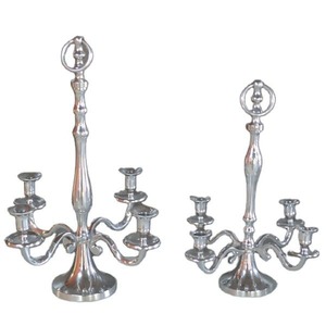 Meilleures ventes : Candélabre en aluminium argenté, décoration de mariage, dernier modèle, porte-bougie en métal, centre de table, occasion de Noël, vente en gros - Product Image 5