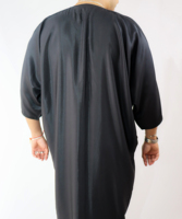 Gabardine noire chic Gandoura marocaine pour hommes robes caftan faites à la main 10 OEM lavable traditionnel personnalisé accepté