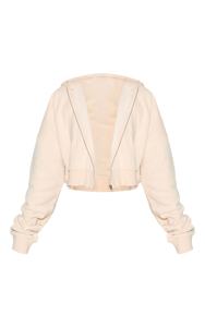 Venta al por mayor personalizado alto piedra caída hombro mujer recortada boxy Sudadera con capucha antiarrugas y transpirable mujeres Zip Up Hoodie - Product Image 4