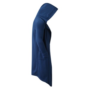 Vente en gros de sweatshirts à col rond de l'industrie pakistanaise Veste pour homme Cardigan long de style sombre Manteau à capuche Veste bleue - Product Image 4
