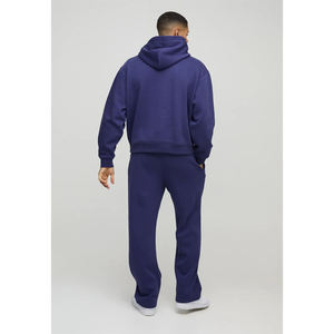 Conjuntos de dos piezas personalizados 2025, sudaderas con capucha de gran tamaño y pantalones, chándales, ropa informal de otoño e invierno, conjunto de Sudadera con capucha cálida para hombre - Product Image 2