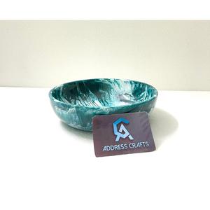 Vente directe d'usine, plateaux en résine, vaisselle, bol, bol à fruits en résine marbrée, vaisselle, couverts, assiettes, saladier - Product Image 2