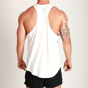 เสื้อกล้ามออกกำลังกายผู้ชายแบบสบายๆ รับผลิตแบบ OEM/ODM ซับเหงื่อ แห้งเร็ว ระบายอากาศดี เสื้อกีฬาขายส่งจำนวนมาก สกรีนโลโก้ตามสั่ง 100% - Product Image 6