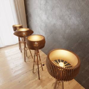 โคมไฟตั้งพื้น Parametric ศิลปะตกแต่งด้วยเลเซอร์โคมไฟไม้หยักสำหรับตกแต่งบ้านของขวัญขึ้นบ้านใหม่ - Product Image 2