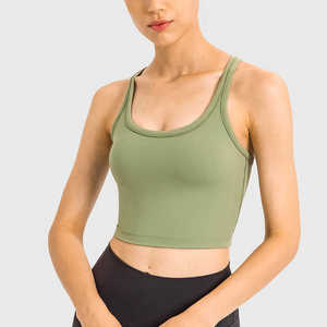 Quick Dry Women's Racerback Yoga Top with <b>Padded</b> Bra Multi-Color Athletic Sports Exercise Fitness Workout <b>Running</b> Top for Adults - Product Image 6