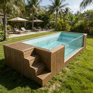 Piscina Elevada de 40 Pies de Diámetro, Calidad Resort, con Bomba de Filtrado y Baldosas para Terraza, para Jardín Exterior, Grande y Resistente - Product Image 6