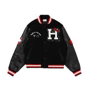 Varsity Jacket Broderie Logo Personnalisé Collège Bomber Veste Baseball Style Unisexe Survêtement Mode Veste - Product Image 5