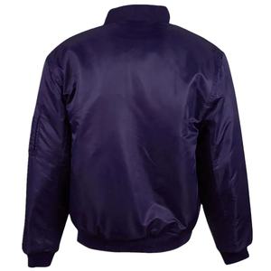 Veste en satin pour homme sur mesure avec logo personnalisé, broderie OEM, fabricant de vestes universitaires, vestes ajustées unisexes 2026 - Product Image 1