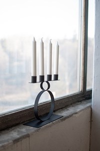 Soporte de vela de hierro plateado antiguo, Base Rectangular creativa, revestimiento de polvo hecho a mano para boda, Navidad, decoración del hogar - Product Image 4