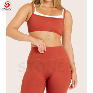 Conjunto de Yoga para Mujer, Ropa Deportiva Transpirable Personalizada, Diseño Elegante con Patrón Sólido, Traje Deportivo Completo para Ejercicio al Aire Libre - Product Image 1