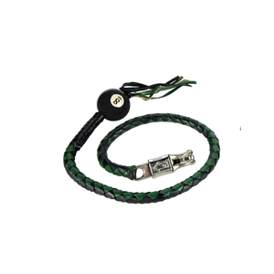 Látigo de motociclista duradero con cuero pesado y herrajes de metal que se sujeta de forma segura a la motocicleta para una declaración de conducción audaz a la venta - Product Image 2