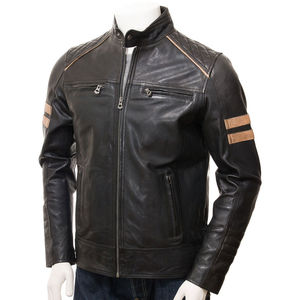 Chaqueta Bomber de Cuero de Pescado para Hombre, Hecha a Mano, de Lujo, al por Mayor, con Capucha, Bordado Personalizado en Lona Suave, Transpirable, Estilo Urbano - Product Image 6