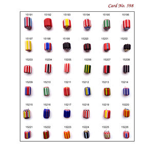 Perles de verre Chevron de haute qualité fabriquées à la main de qualité exportée pour la fabrication de bracelets Projets uniques en cristal au chalumeau et de perles de verre - Product Image 4