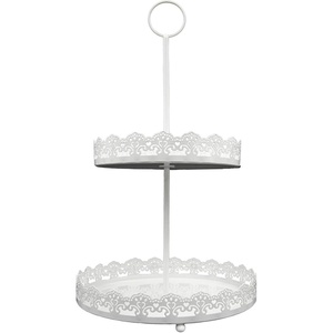 Soporte para Pastel de Metal Fundido de 2 Niveles de Alta Calidad, Diseño Elegante y Resistente para Bodas y Fiestas, Decoraciones de Mesa Duraderas y Estilosas - Product Image 5