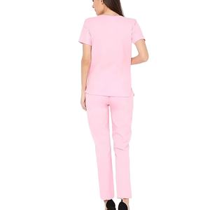 Uniformes Médicos Transpirables de Color Rosa para Enfermería, Uniformes de Hospital Hechos a Medida, Conjuntos de Uniformes Médicos Ligeros para Verano 2026 - Product Image 3