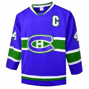 Camiseta de hockey sobre hielo de alta calidad OEM y ODM, material de poliéster, sublimación impresa, logotipo personalizado y bordado disponible - Product Image 1