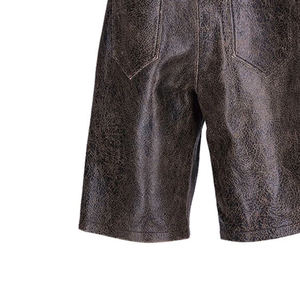 Meilleure vente pas cher prix Offre Spéciale Top 2025 Shorts en cuir Design personnalisé Short en cuir pour hommes - Product Image 6