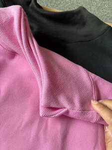 Sudadera Casual de Algodón para Mujer, Talla Grande, Cuello Alto, Bordada, Manga Larga, Jersey, Invierno, Otoño, Logotipo Frontal - Product Image 6