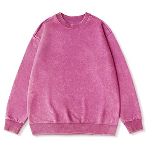 Thick Washed Sweatshirt for Unisex Cotton Loose O-Neck Oversized Clothing Y2k Tops Casual Vintage Long Sleeve Sweatshirt - Product Image 2