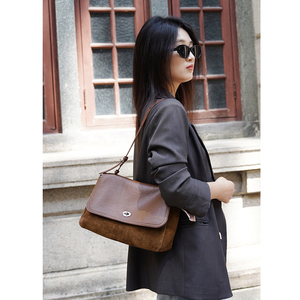 Bolso de hombro de trabajo de oficina de cuero auténtico de fábrica de fabricante personalizado bolso de hombro de cuero de vaca de compras de lujo de moda - Product Image 6