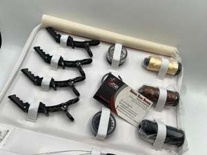 Kit d'outils professionnels pour extensions de cheveux noir mat, aiguilles à coudre, micro-perles, pinces à boucles, logo personnalisé, pinces en acier inoxydable pour - Product Image 3