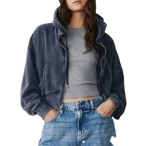 Sudaderas con Lavado Ácido de Moda para Hombre, Ropa Urbana Premium, Sudaderas Extra Grandes, Sudaderas Cortas para Hombre, Sudaderas Cortas Casuales para Mujer al por Mayor 2026 - Product Image 4