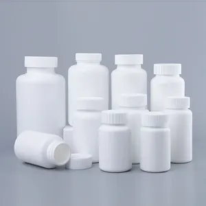 Bouteille de capsule pharmaceutique en plastique HDPE de couleur personnalisée à large bouche 100ML-300ML pour tablette