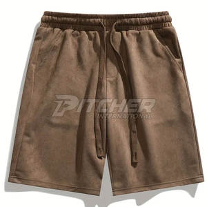 กางเกงขาสั้นซับเหงื่อของผู้ชายแบบคลาสสิก100% ผ้าฝ้ายสีพื้นลำลองยืดหยุ่นแห้งเร็วเป็นมิตรกับสิ่งแวดล้อมน้ำหนักเบาออกแบบมาเพื่อความสบายง่าย - Product Image 1