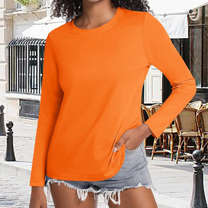 2025 été O cou blanc t-shirts à manches longues T-shirt femme tenue décontracté respirant T-shirt - Product Image 4