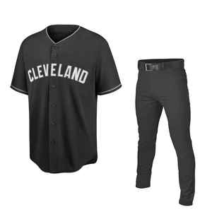 Uniforme de baseball pour hommes, ensemble de maillot et de pantalon personnalisé à séchage rapide, impression numérique, respirant, 100% polyester, col polo pour équipe de match - Product Image 1