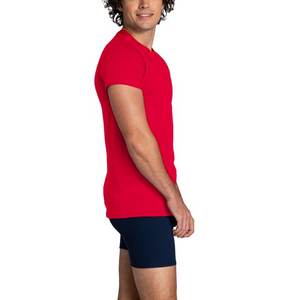 T-shirt à manches courtes en coton épais de 230g pour hommes chemise de fond de couleur unie à la mode Hip Hop lettre motif pur coton hauts vêtements - Product Image 4