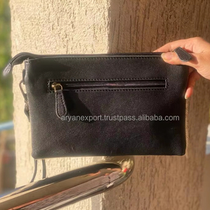 Bolso de mano de cuero con herramientas a mano tallado bolso de mano de cuero genuino Cartera de cuero occidental carteras con estilo único para mujer - Product Image 5