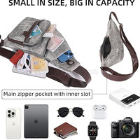 Tas Selempang Pria Desain Khusus Berkualitas Tinggi Gaya Fashion Logo Pabrik Laris Manis Penutup Ritsleting Lapisan Poliester