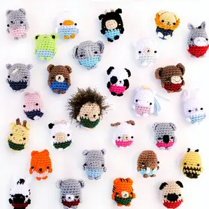 Mini juguete de ganchillo con patrón de animales para bebé, 30 amigurumi, venta al por mayor