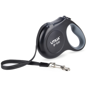 Gancio a nastro retrattile grande Mt. 5 per cani fino a kg. 50 pezzi. Nero - Product Image 1