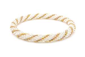 Golden hour <b>beaded</b> <b>bracelet</b> Snow drift <b>beaded</b> <b>bracelet</b> by MD Handicraft - Product Image 4