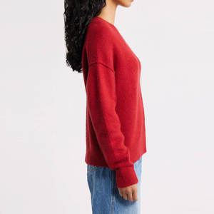 Meilleures ventes en ligne Pulls à col en V pour femmes Teints unis et séchage rapide Pulls à col en V pour femmes - Product Image 3