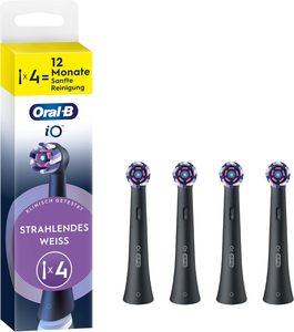 Têtes de brosse à dents de rechange OralB iO Blanc Brillant Noir Pack de 4 - Product Image 5