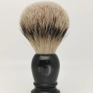 Pinceau de rasage artisanal en corne de buffle de taille personnalisable de qualité supérieure Offre Spéciale avec brosse à cheveux en bois et poils de sanglier - Product Image 1